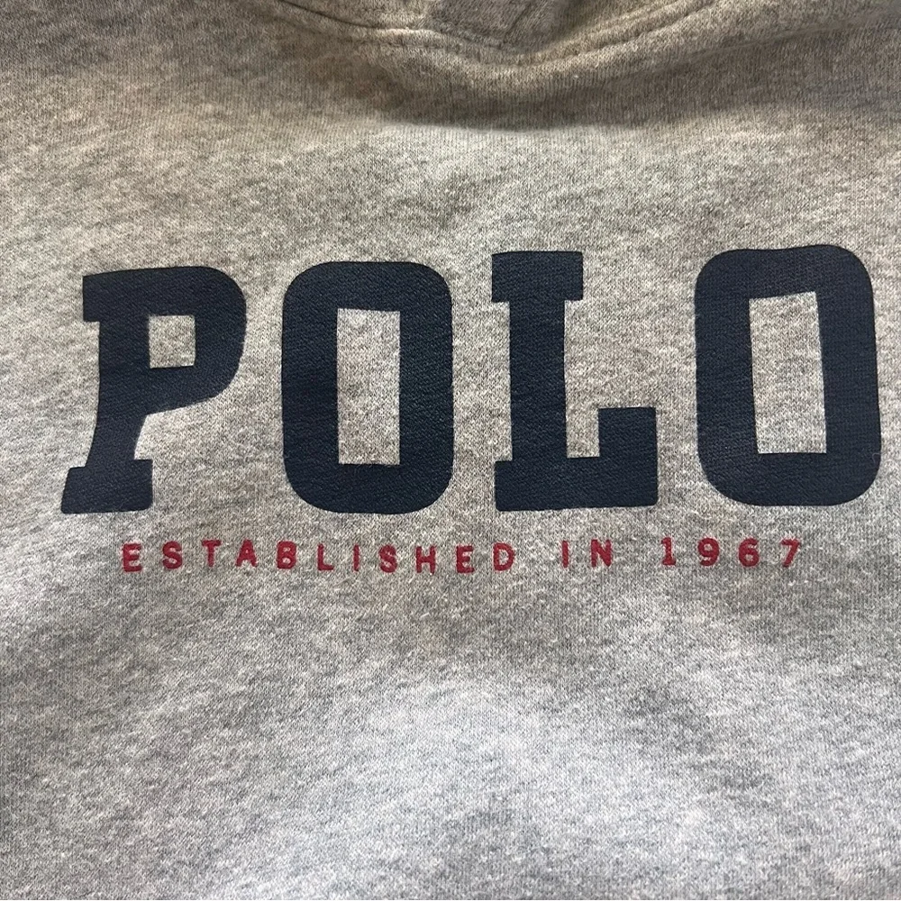 Kids Polo Ralph Lauren Gray Hoodie Size 7.